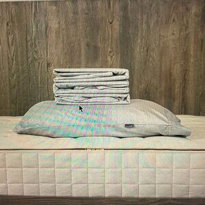 Naturepedic Full Sheet set - Sateen Pewter (Light Grey)